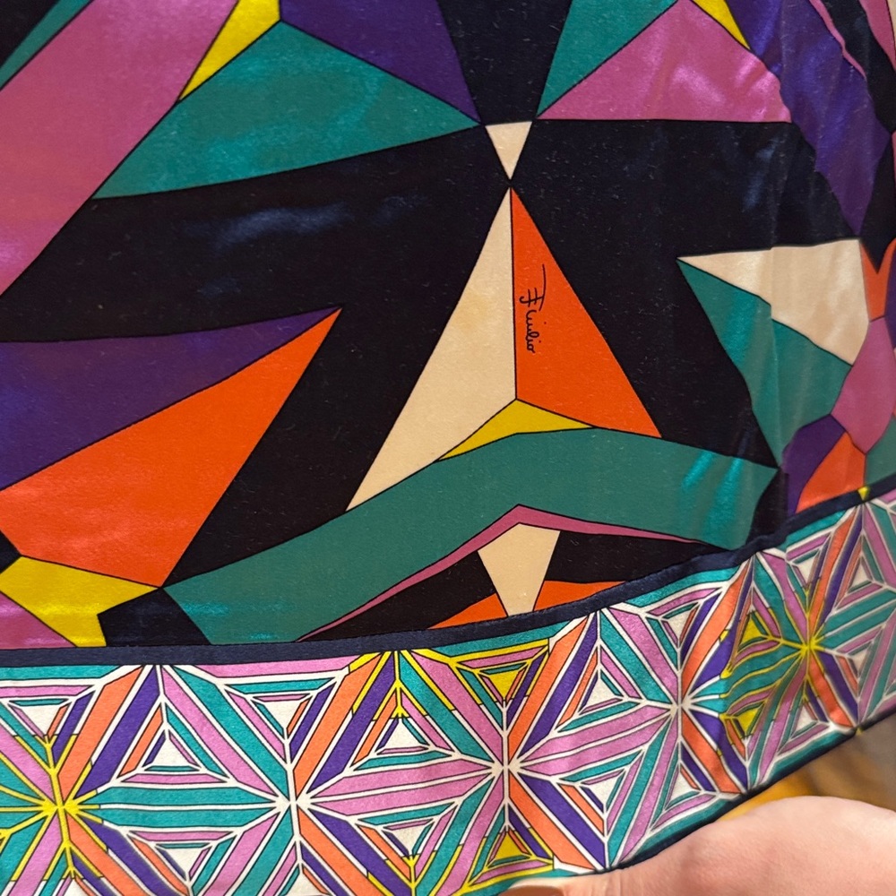 Emilio Pucci Black and Multicolor Mini Dress - Picture 5 of 6